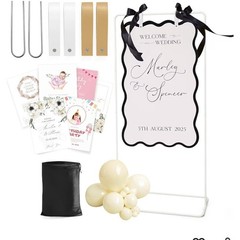 Wedding Welcome Sign Stand, Welcome to Our Wedding Sign Holder, White Easel Stan
