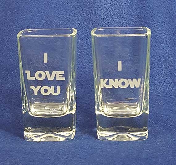 Star Wars Wedding Shot Glasses Birthday Valentines