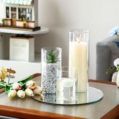 Elegant Round Glass Mirror Trays & Vases Set for Wedding & Party Centerpieces