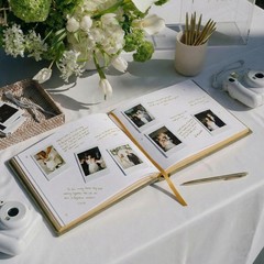 Beautiful Sage Wedding Guest Book for Reception Sign In Memory Keepsake Book