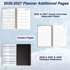 Day Planner 2026-2027, 2026 Weekly and Monthly Planner, Jul 2026-Dec 2027, 18…