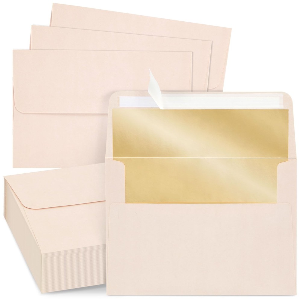 Best Paper Greetings A7 Envelopes – Blush 5.25 x 7.3 x 0.1 inch, Pink