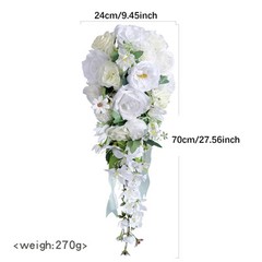 Wedding Bouquet for Bride for Rustic Boho Wedding Romantic Cascading Bouquet
