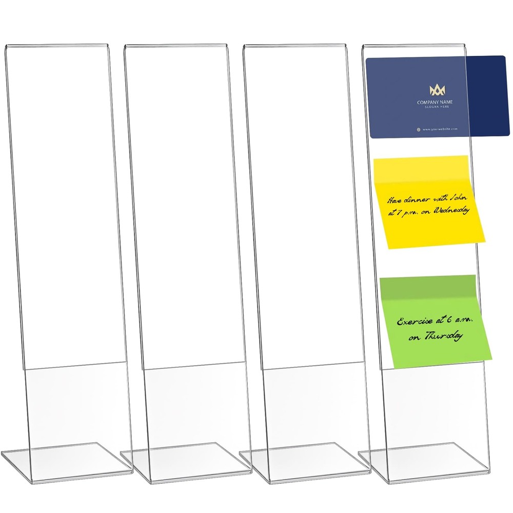4 Pcs Multifunction Computer Monitor Memo Board, Clear Acrylic