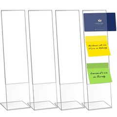 4 Pcs Multifunction Computer Monitor Memo Board, Clear Acrylic