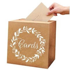 KALEFO Kraft Card Box Wedding Favors Post Box Cardboard Wedding Party Decor