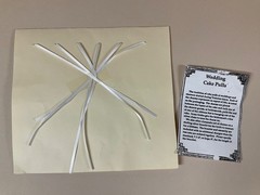 Vintage Silver Wedding Cake Pulls, 6 Charms + Ribbons on card