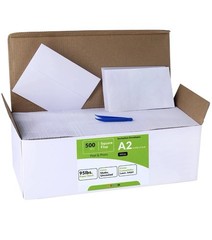 500 Pcs Bulk A2 Invitation Envelopes in White Peel & 500 White,