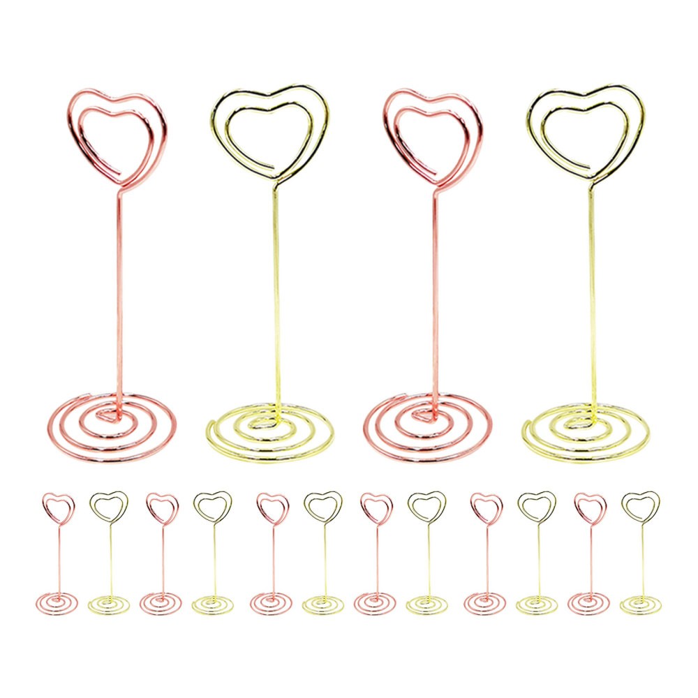 20Pcs Assorted Color Stable Metal Place Card Holders Reusable Table Stand Clips