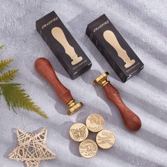 CRASPIRE Ginkgo Leaf Wax Seal Stamps Plant Sealing Wax Stamp 25mm Vintage Rem…