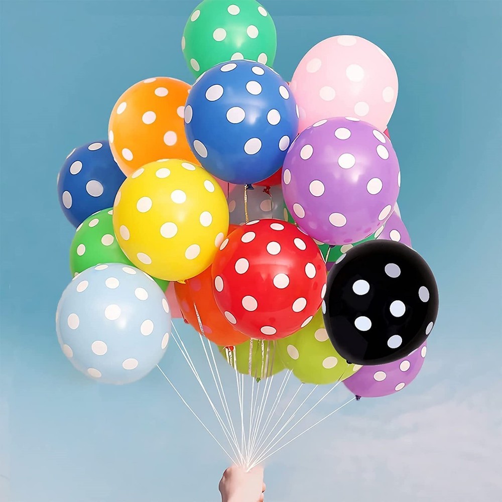 12″ inch Polka Dots Spots Spotty LATEX BALOONS Birthday Party Decoration Supplie