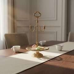 Glass for Me Cake Stand Double Tier Tableware for Dining Room
