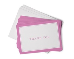 Hill Valley Greetings Formal Thank You Cards with Border – 48 Classic Note Ca…