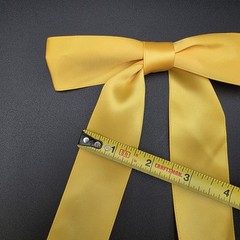 30 WHOLESALE Lot Satin TIED BOWS Wedding Party Decorations – Golden Yellow 6″