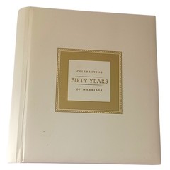 Hallmark 50th Anniversary Wedding Book Memory Golden Never Used Acid Free Pages