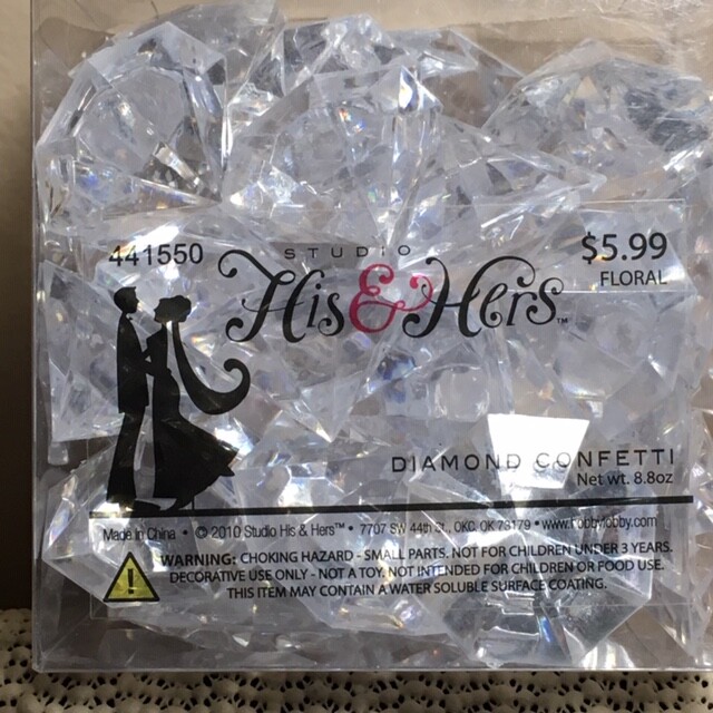 Studio His & Hers Diamond Confetti * 1.5″ Pieces * NEW IN BOX * 441550 *