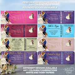 Beauty and the Beast Belle Wedding Invitations Disney Birthday Baby Invites Card