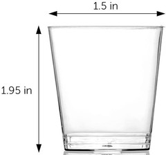 80 Count Shot Glasses – 1 Oz – 80 Hard Clear Plastic Shot Cups – Pack of 1