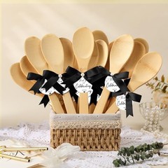 Jingmore 36 Set Bridal Shower Party Favors Bamboo Black Ribbon Black Star