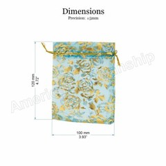 Premium Sheer Drawstring Organza Jewelry Pouches Wedding Party Favor Gift Bags