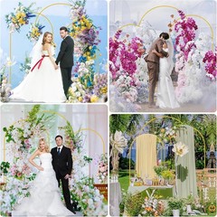 Stunning Set of 3 Metal Arch Backdrops – 7.2FT, 6.6FT, 6FT for Any Occasion