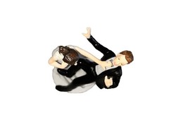 Porcelain Ceramic Wedding Cake Topper Bride Groom Funny Comical Reception Decor