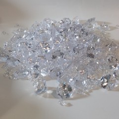 Clear Acrylic Diamond Gems Table Scatter Vase Filler Bulk Wedding Decor 2.5 lbs
