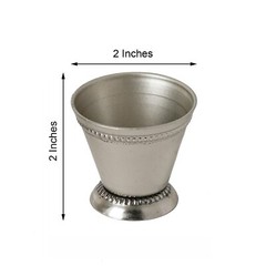 2″ tall Silver Small Mint Julep Cup Vase Light Gray Centerpieces Tableware