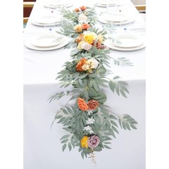 BRAND NEW ~ Artificial Eucalyptus Flower Garland ~ Wedding Mantle ~ 6ft x 9 1/2″