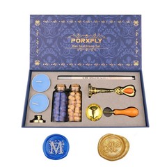 2 Pieces Letter M Wax Seal Stamp Set,Initial Alphabet Wax Seal Stamp Kit Vint…