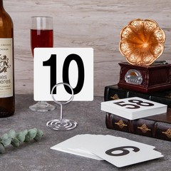 100 Pcs Double-Sided Table Number Cards 1-100, 4×3.7 Inch Signs for Weddings, Ev