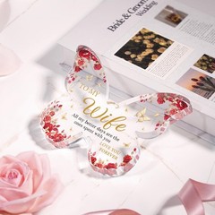 Gifts for Wife, Romantic Wife Anniversary Birthday Gift Ideas, 5×3.8×0.5 Inch…