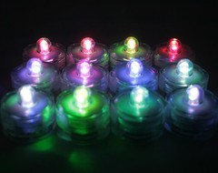 10 Multi Color Change Led SUBMERSIBLE Wedding Waterproof Floral Decor Tea Light
