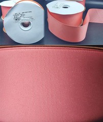 1 Spool Grosgrain ribbon 50 yards 2-1/4″ Polyester Melon/Pink 9252 Deep Coral