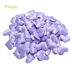 Pkg of 100 Satiny Fabric Hearts 1-3/8″ (34mm) Table Bed Confetti Decorations #12