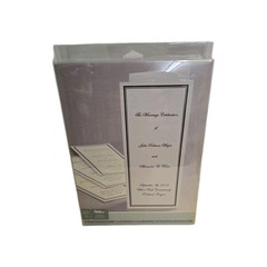 LOT OF 3 Wilton Wedding Tri-fold Programs Elegant Black Border 50 Count