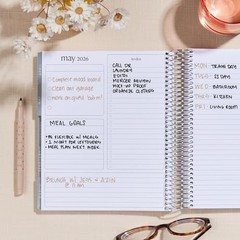 12-Month Spiral Life Planner 7X9 – Minimal Theme Bouquet (Jul 2025 – Jun 2026)