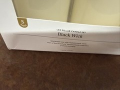4pk 5″ x 3″ LED Flameless Black Wick Candle Cream – Threshold