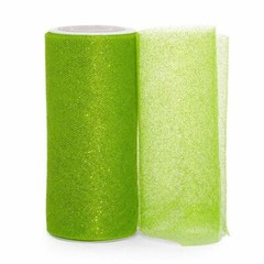 New 6″ Glitter Tulle Roll Spool – Wedding Bow Decoration Craft 25 Yard