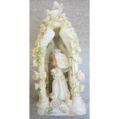 Arch Wedding Cake Topper Bride Groom White Pink Purple Green Roses Dove Hearts 2