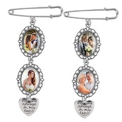 Bylion 2 Sets Wedding Bouquet Photo Charms Bouquet Charm for Gift Double Lacy