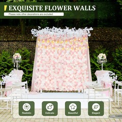 Silk+Plastic Flower Walls Artificial Flower Wall Panels Wedding Party Background