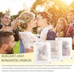 Pcs Wedding Confetti Bags Throw Some Love Petal Toss 1 count (Pack of 50) 50