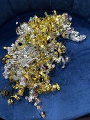 6 Count 6” Large Curly Bows for Gift Wrapping Curling Ribbon Silver & Gold