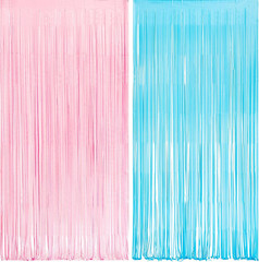 Silver Blue Snowflake Fringe Curtain – Winter Onederland Streamers Backdrop wit