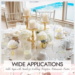 Modern Gold Printed Table Signs for Events