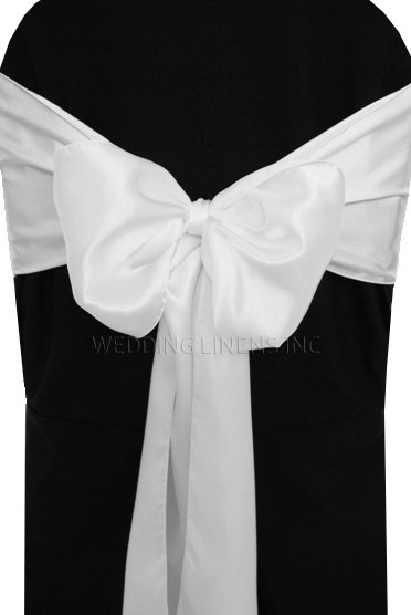 Wedding Linens Inc. 7.5″ x 108″ Satin Chair Sashes Bow Ties – 10 PCS