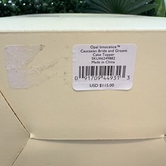 Lenox Opal Innocence | Bride and Groom | Cake Topper | New in Box | Wedding
