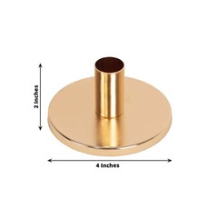 2 Gold Metal Taper Candle Holders Wedding Party Events Favors