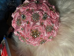 New Luxury Rhinestone Bridal Bouquets Wedding Satin Roses Bride Bouquet Flowers